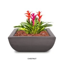Avalon Planter Bowl -Primo Store AvaloonConcreteGFRCPlanter Chestnut