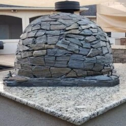 Pizzaioli PREMIUM Brick Pizza Oven With Stone Finish -Primo Store BackDetailsPizzaioliStoneFinish