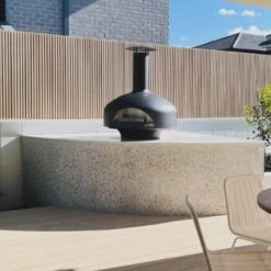 Polito Giotto Wood Fired Oven With Bench Stand -Primo Store BlackPolitoGiottowithBenchStand 011