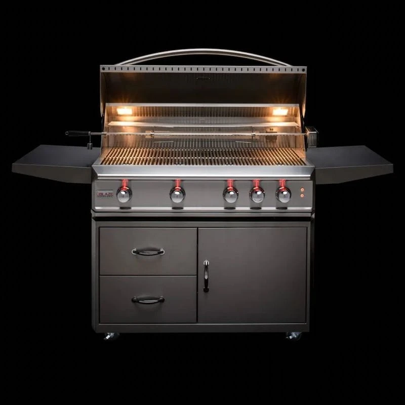 Blaze 44-inch Professional LUX 4-Burner Built-In Gas Grill With Rear Infrared Burner And Cart 2 Blaze 44-inch Professional LUX 4-Burner Built-In Gas Grill With Rear Infrared Burner And Cart - Image 2