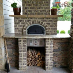 CBO-750 Gas & Wood Pizza Oven (Pre-Assembled) -Primo Store CBO 750 Hybrid Installation 600