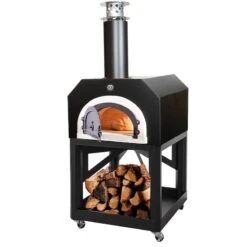 Chicago Brick Oven 750 Portable Wood Fired Oven -Primo Store CBO750withStand SolarBlack