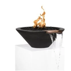 Cazo Concrete Fire & Water Bowl -Primo Store Cazo Fire Water Bowl Black 1