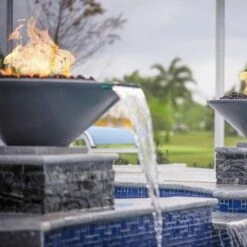 Cazo Concrete Fire & Water Bowl -Primo Store CazoGFRCConcreteFireandWaterBowl