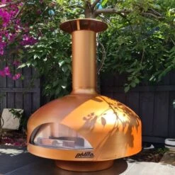 Polito Giotto Wood Fired Oven With Bench Stand -Primo Store CopperPolitoGiottowithBenchStand 005
