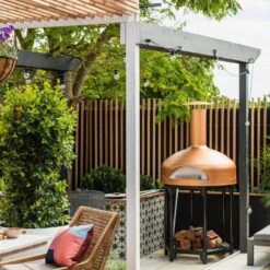 Polito Giotto Wood Fired Oven With Hexa Stand -Primo Store CopperPolitoGiottowithHexaStand 003
