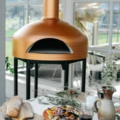 Polito Giotto Wood Fired Oven With Hexa Stand -Primo Store CopperPolitoGiottowithHexaStand 005