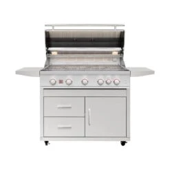 Summerset Sizzler PRO 40" 5-Burner Freestanding Cart Grill With Infrared Rear Burner