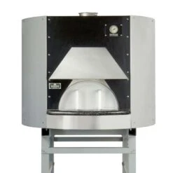 Earthstone Ovens Model-90-PA Wood Fired Oven -Primo Store Earthstone Model 90 PA SS Hood Front Close Up