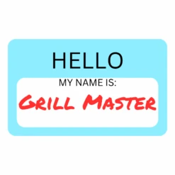 Mens Apron For Grilling - "Grill Master ID" -Primo Store HELLOMYNAMEIS 1