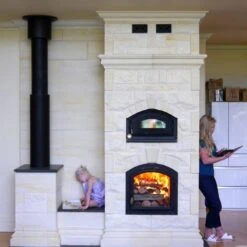 Temp-Cast Indoor Fireplace And Pizza Oven Combo -Primo Store IndoorFireplaceKit800