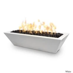 Linear Maya Fire Bowl - Concrete