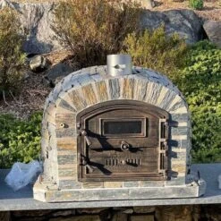 Lisboa PREMIUM Brick Pizza Oven With Stone Finish 20 Lisboa PREMIUM Brick Pizza Oven With Stone Finish -Primo Store LisboaPremiumBrickPizzaOvenStoneFinishundernaturallighting