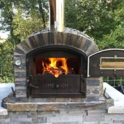 Lisboa PREMIUM Brick Pizza Oven With Stone Finish 21 Lisboa PREMIUM Brick Pizza Oven With Stone Finish -Primo Store LisboaStoneFinishPremiumOvenpre heating