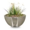 Luna Planter & Water Bowl 6 Luna Planter & Water Bowl -Primo Store Luna GFRC Planter with Water Ash
