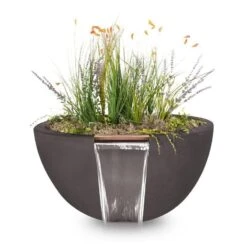 Luna Planter & Water Bowl 11 Luna Planter & Water Bowl -Primo Store Luna GFRC Planter with Water Chestnut