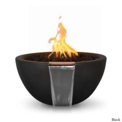 Luna Fire & Water Bowl - Concrete -Primo Store LunaConcreteGFRCFireandWaterBowlBlack