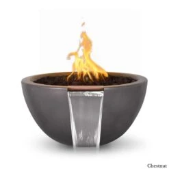Luna Fire & Water Bowl - Concrete -Primo Store LunaConcreteGFRCFireandWaterBowlChestnut