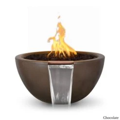 Luna Fire & Water Bowl - Concrete -Primo Store LunaConcreteGFRCFireandWaterBowlChocolate