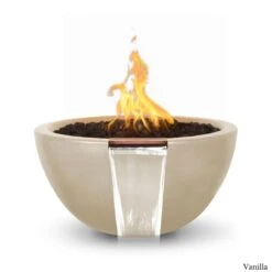 Luna Fire & Water Bowl - Concrete