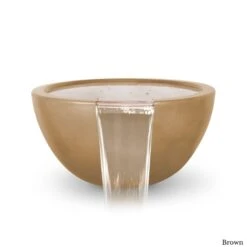 Luna Water Bowl - Concrete -Primo Store LunaGFRCConcreteWaterBowlBrown
