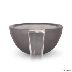 Luna Water Bowl - Concrete -Primo Store LunaGFRCConcreteWaterBowlChestnut