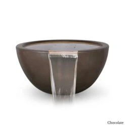 Luna Water Bowl - Concrete -Primo Store LunaGFRCConcreteWaterBowlChocolate
