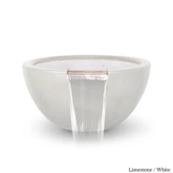 Luna Water Bowl - Concrete -Primo Store LunaGFRCConcreteWaterBowlLimestone