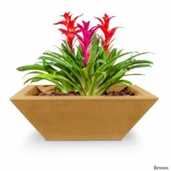 Maya Planter Bowl - Concrete 16 Maya Planter Bowl - Concrete -Primo Store MayaConcretePlanterBowlBrown