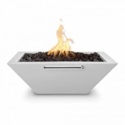Maya Fire & Water Bowl - Powder Coated 8 Maya Fire & Water Bowl - Powder Coated -Primo Store MayaFire BWaterBowlPowderCoatedWhite