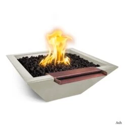 Maya Fire & Wide Spill Water Bowl - Concrete -Primo Store MayaGFRCFireandWaterWideSpillAsh