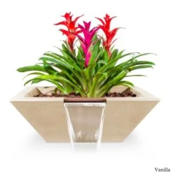 Maya Planter And Water Bowl - Concrete