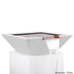 Maya Water Bowl - Concrete 11 Maya Water Bowl - Concrete -Primo Store MayaGFRCWaterBowlLimestone