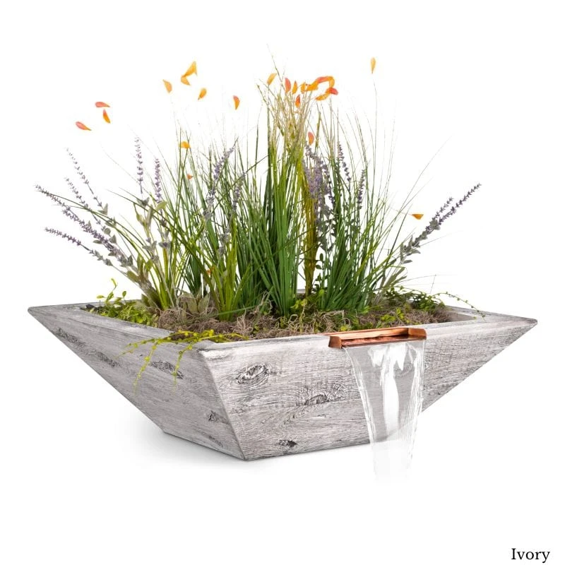 Maya Planter And Water Bowl - Wood Grain 3 Maya Planter And Water Bowl - Wood Grain - Image 3