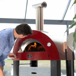 Alfa MODERNO 2 Pizze Gas Oven 30 Alfa MODERNO 2 Pizze Gas Oven -Primo Store Moderno2PizzeOvenRedwithBlackBase