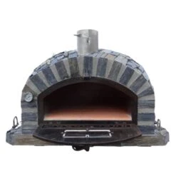 Pizzaioli PREMIUM Brick Pizza Oven With Stone Finish -Primo Store PizzaioliStoneFinishFrontDoorOpen