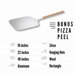 Round Grove STAX Mezzo Outdoor Fireplace And Pizza Oven Combo Unit -Primo Store RGBonusPeelDimensions 36175e3e a0b6 4557 b413 6e6b53f867a3