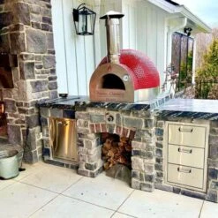 Forno Classico Piccolo 65 Italian Gas Brick Oven -Primo Store RedPiccolo65CountertopInstallation