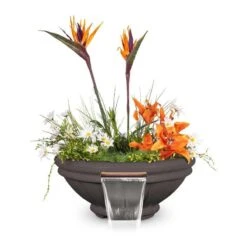 Roma Planter & Water Bowl -Primo Store Roma GFRC Planter Water Bowl Chestnut