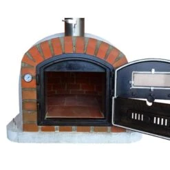 Lisboa PREMIUM Rustic Arch Brick Pizza Oven 12 Lisboa PREMIUM Rustic Arch Brick Pizza Oven -Primo Store RusticArchLisboaDoorsOpen