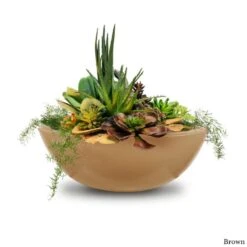 Sedona Planter Bowl -Primo Store SedonaGFRCPlanterBowlBrown