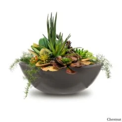 Sedona Planter Bowl -Primo Store SedonaGFRCPlanterBowlChestnut