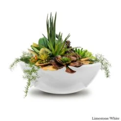 Sedona Planter Bowl -Primo Store SedonaGFRCPlanterBowlLimestone