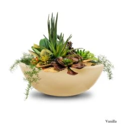 Sedona Planter Bowl -Primo Store SedonaGFRCPlanterBowlVanilla
