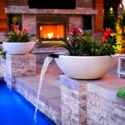 Sedona Planter Bowl With Water -Primo Store SedonaGFRCPlanterandWaterBowl