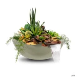 Sedona Planter Bowl With Water -Primo Store SedonaGFRCPlanterandWaterBowlAsh