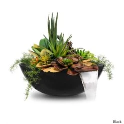Sedona Planter Bowl With Water -Primo Store SedonaGFRCPlanterandWaterBowlBlack