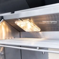 Summerset Sizzler PRO 40" 5-Burner Built-in Grill With Infrared Rear Burner -Primo Store SizzlerPROGrillInteriorLight 1