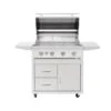 Summerset Sizzler 32" 4-Burner Freestanding Grill -Primo Store Sizzler 32inch Built In Grill with Deluxe Cart