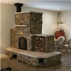 Temp-Cast Indoor Fireplace And Pizza Oven Combo -Primo Store TempCastFireplaceWithPizzaOven